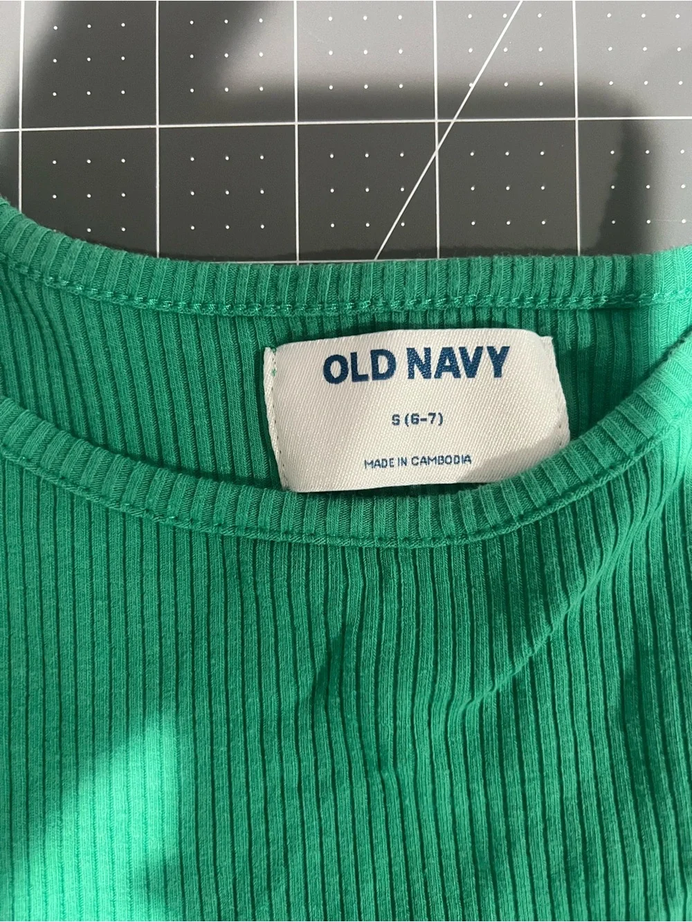 Old Navy Girls' Green Ribbed Tank Dress